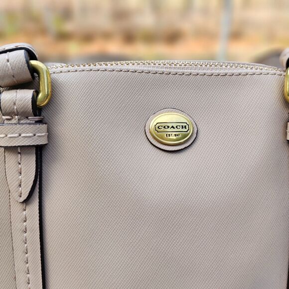 COACH Beige Cora Dome Satchel Handbag, Pre-owned - Picture 6 of 10